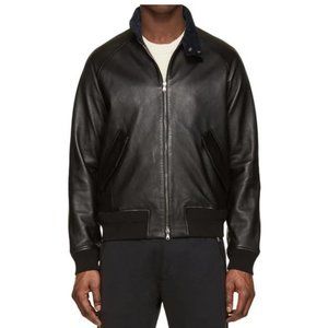 Acne Studios Ashton Leather Bomber Jacket Size 46